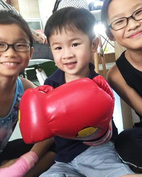 kids in boxing club